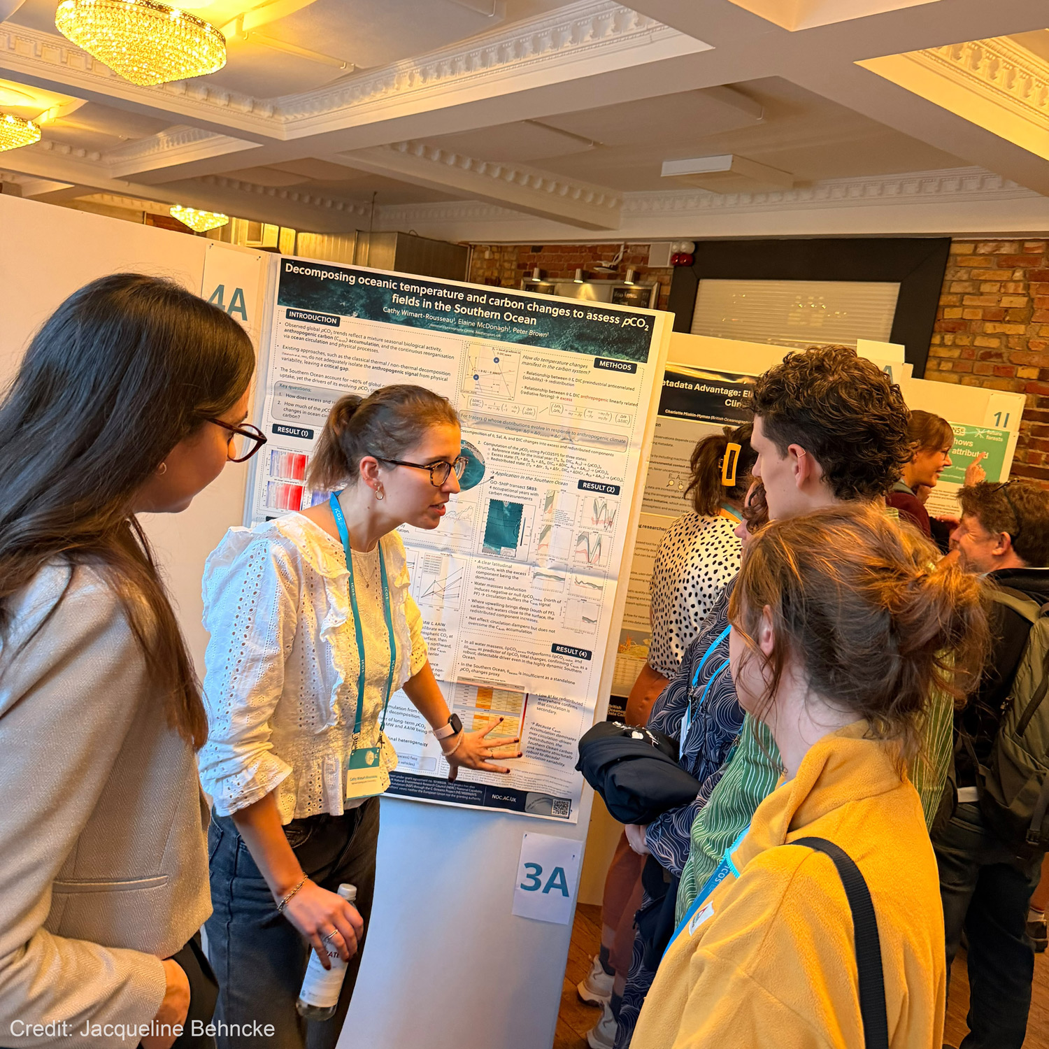 Cathy Wimart-Rousseau presenting a poster.